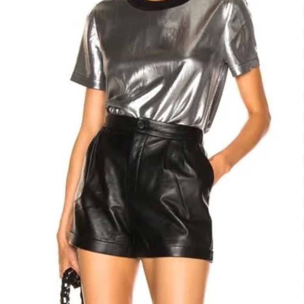 Rag & Bone Sloane Metallic Crewneck Tee